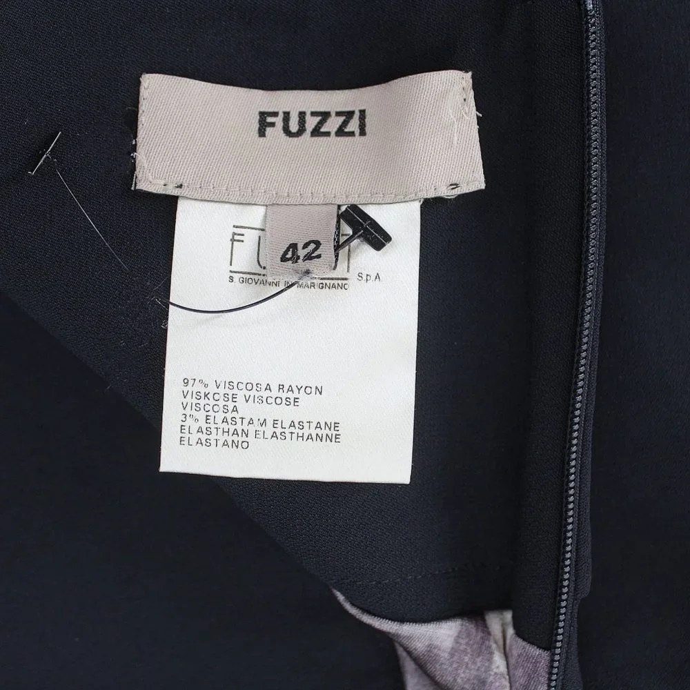 Fuzzi NWT Black Origami Skirt IT42 US6 Crepe Lined Vintage 90s Y2K Minimalist - Picture 5 of 8